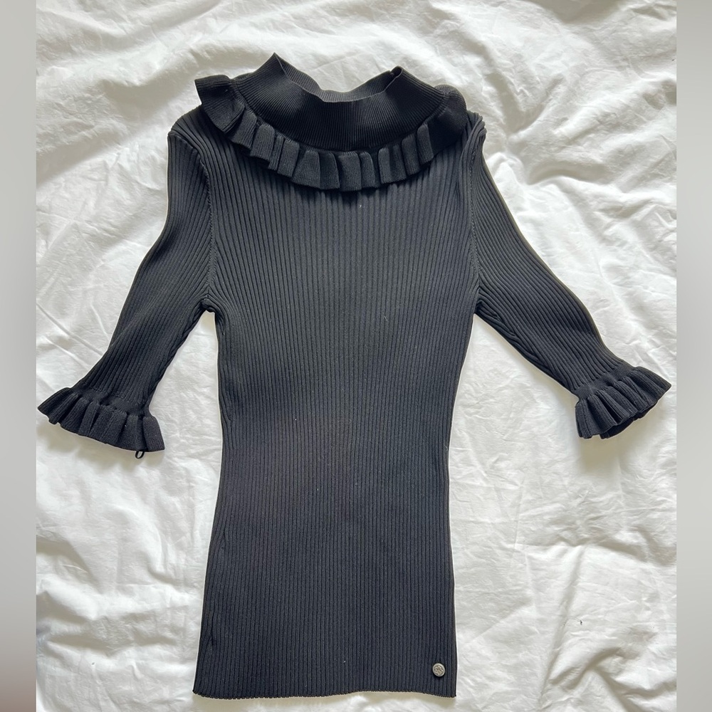 Ted Baker Elegant Black Ruffled Women's Sweater